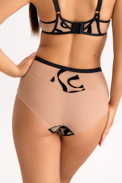 Calzón Agat Beige-Negro