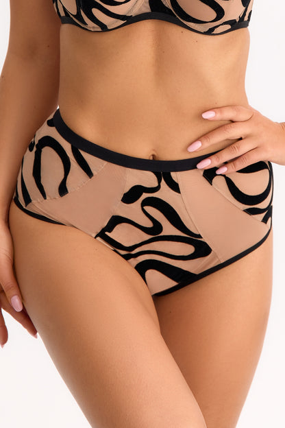 Calzón Agat Beige-Negro